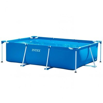Piscina Estrutural Retangular 2.282 Litros Com Filtro 220v E Forro Intex