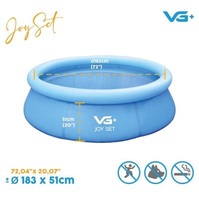 Piscina Inflável Joy Set 1000l Circular 183cm Com Bomba Vg Plus
