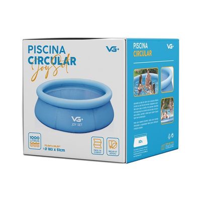 Piscina Inflável Joy Set 1000l Circular 183cm Com Bomba Vg Plus