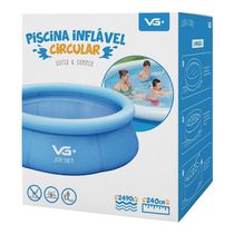 Piscina Inflável Joy Set 2490 L Circular 240 Cm Com Capa Bomba Vg Plus