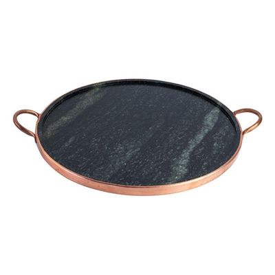 Forma De Pizza Pedra Sabão Grande 37 Cm Cobre