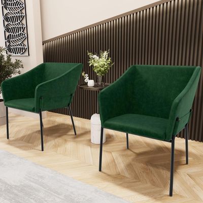 Cadeira Para Sala de Jantar Estar Living Olívia L02 Couríssimo Verde - Lyam Decor