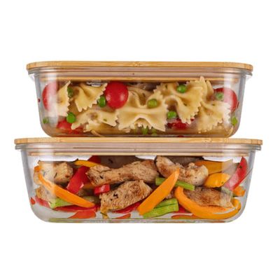 Potes Herméticos Refratários com Tampa de Bambu Não se aplica