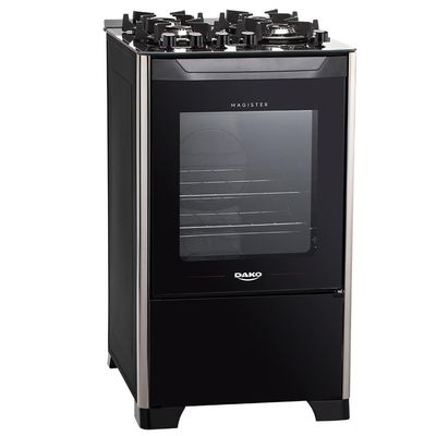 Fogão Dako 4 Bocas Magister com Mesa de Vidro e Acendimento Automático Bivolt - Preto