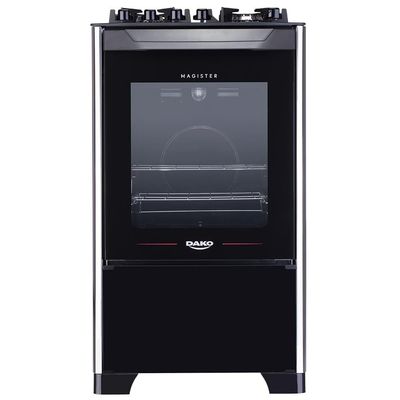 Fogão Dako 4 Bocas Magister com Mesa de Vidro e Acendimento Automático Bivolt - Preto