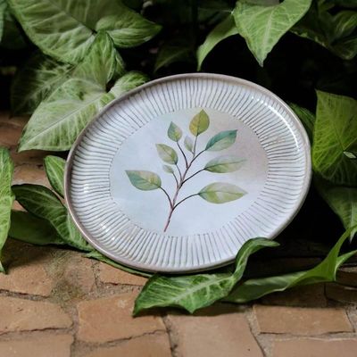 Conjunto Pratos 12 Peças Cerâmica Orgânico Porto Brasil Bio Evergreen Raso Sobremesa 6 Pessoas