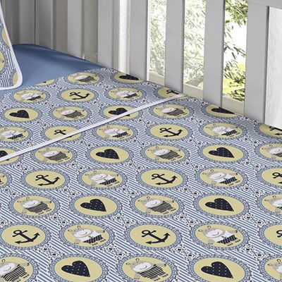 Jogo de Cama Malha Tecebem Baby Nino 3 Pçs Azul