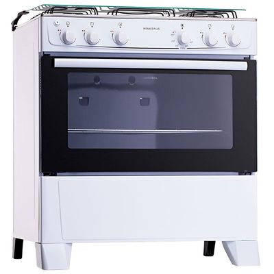 Fogão Atlas 5 Bocas Mônaco Plus com Mesa de Inox e Acendimento Automático Bivolt – Branco