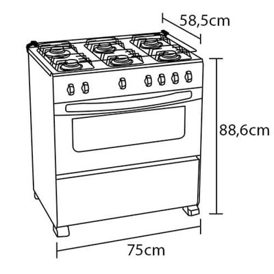 Fogão Atlas 5 Bocas Mônaco Plus com Mesa de Inox e Acendimento Automático Bivolt – Branco