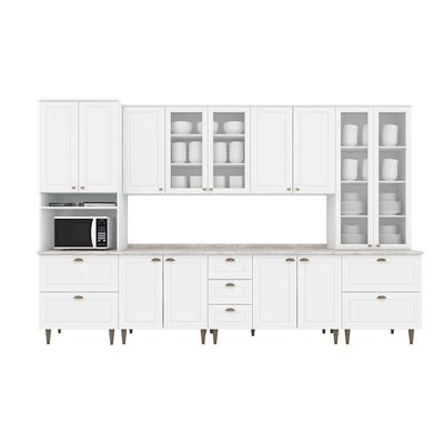 Cozinha Completa Henn 8 Peças Americana c/ Pés C5P51 Branco