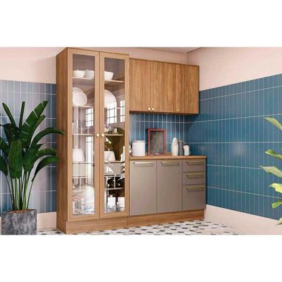 Cozinha Completa Kappesberg 4 Peças Botanic M656 Nogueira/Fendi