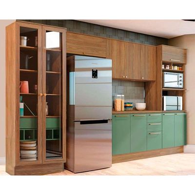 Cozinha Completa Kappesberg 6 Peças Botanic M665 Nogueira/Verde Oliva