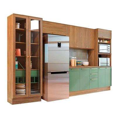 Cozinha Completa Kappesberg 6 Peças Botanic M665 Nogueira/Verde Oliva