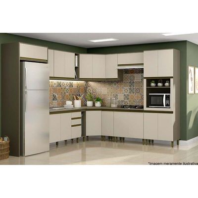 Cozinha Completa Henn 19 Peças Connect s/Pia C19P02 Duna/Cristal