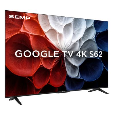 Smart TV 65" 4K Semp 65S62 Google TV Processador AiPQ Dolby Audio Preta