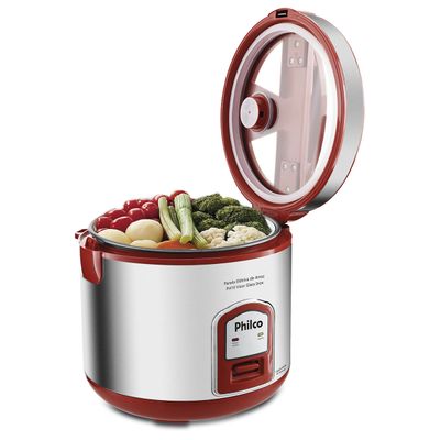 Panela de Arroz Philco PH10V 10 xícaras Visor Glass Inox 127V