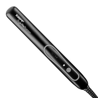 Prancha Taiff Style Pro Titanium 230°C com Cabo Giratório Preta/Prata - Bivolt