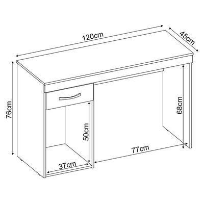 Escrivaninha Demóbile Vitória com 1 Porta e 1 Gaveta - Branca