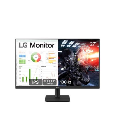 Monitor Gamer 27 LG 27MS500-B com Tela IPS, Full HD, 100Hz, HDMI e Dynamic Action Sync - Preto