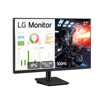 Monitor Gamer 27 LG 27MS500-B com Tela IPS, Full HD, 100Hz, HDMI e Dynamic Action Sync - Preto