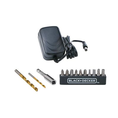 Parafusadeira / Furadeira 3/8" (10mm) Black&Decker LD12 a Bateria 12V Li-Ion com Acessórios