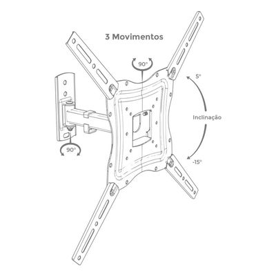 Suporte para TV Biarticulado Aquário SAV 3400