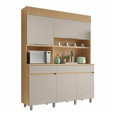 Cozinha Compacta Nesher Realeza com 5 Portas, 2 Gavetas e 2 Prateleiras - 160cm de largura