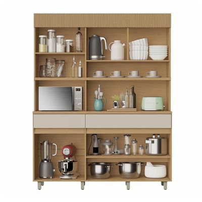 Cozinha Compacta Nesher Realeza com 5 Portas, 2 Gavetas e 2 Prateleiras - 160cm de largura