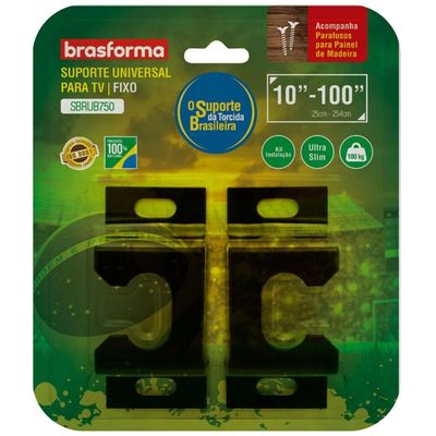 Suporte Fixo Universal Brasforma SBRUB750 para TVs LED, LCD, Plasma, 3D e Smart TV de 10 a 100