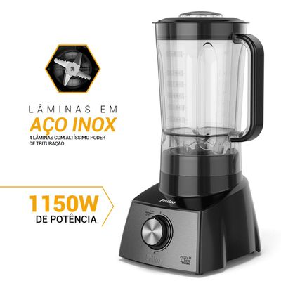 Liquidificador Philco PLQ1411P 4 velocidades 2,7L 1150W 220V