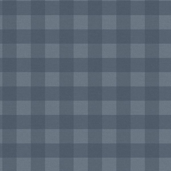 Papel de Parede Essential Xadrez Vichy Cor Azul Com Cinza ES98131