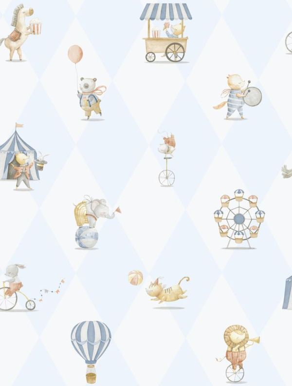 Papel de Parede Enzo Circo Azul 282-2