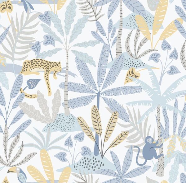 Papel de Parede Enzo Selva Azul 286-2