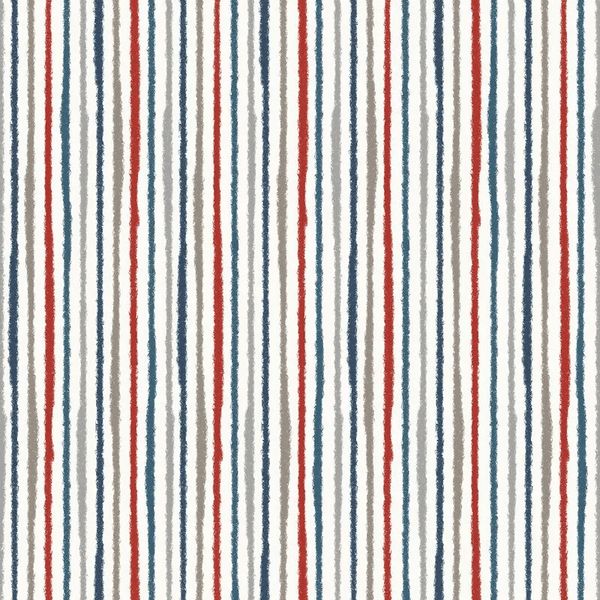Papel de Parede Revoada Listrado Aquarela Azul, Cinza e Vermelho 4425