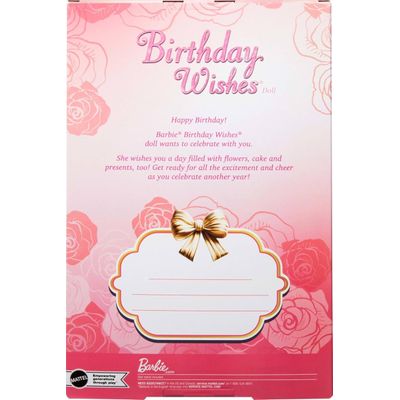 Boneca Barbie Collector Birthday Wishes Mattel - JBJ07