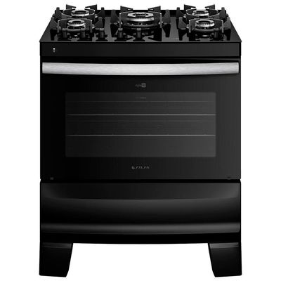 Fogão Atlas 5 Bocas Agile Up Glass com Mesa de Vidro e Acendimento Automático Bivolt - Preto