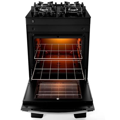 Fogão Atlas 4 Bocas Agile Up Glass com Mesa de Vidro e Acendimento Automático Bivolt - Preto