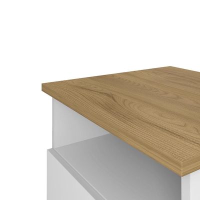 Gaveteiro Artany Day com 2 Gavetas e 1 Nicho - Olmo/Branco