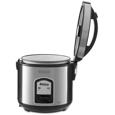 Panela Elétrica de Arroz Philco PH5 Visor Glass 5 Xícaras - Preta/Inox Inox,Preto / 220