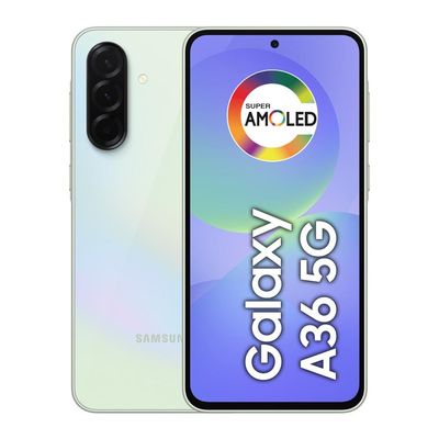 "Smartphone Samsung Galaxy A36 5G Verde 128GB, 6GB RAM, Câmera Tripla até 50MP, Tela Super AMOLED 6.7"", IP67, NFC, Recursos AI e Snapdragon 6 Gen 3"