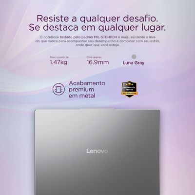 Notebook Lenovo 14” Ideapad Slim 5 83NJ0002BR Windows 11 AMD Ryzen AI 5 330 16GB RAM e 512GB SSD Luna Gray