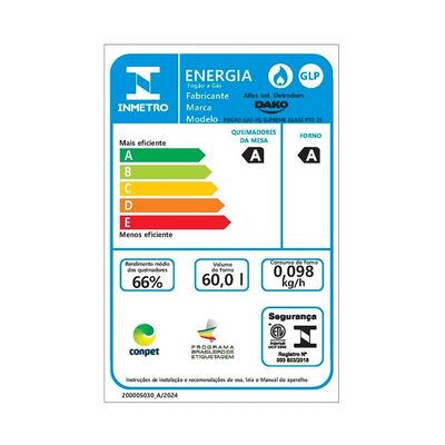 Fogão 4 Bocas Dako Supreme Glass com Mesa de Vidro e Acendimento Automático Preto - Bivolt