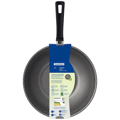 Panela Wok Tramontina Loreto com Revestimento Interno e Externo Antiaderente Starflon Max 28 cm - Vermelho
