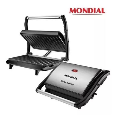 Sanduicheira Grill Mondial Press Grill Master Inox 110v