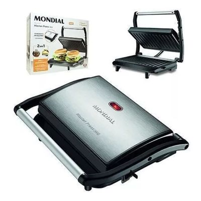 Sanduicheira Grill Mondial Press Grill Master Inox 110v