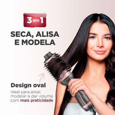 Escova Secadora Mondial Keratin ES-11 1200W Grey Rose - Bivolt