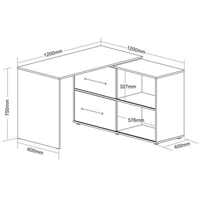 Mesa Artany Mingle com 2 Portas - Branco