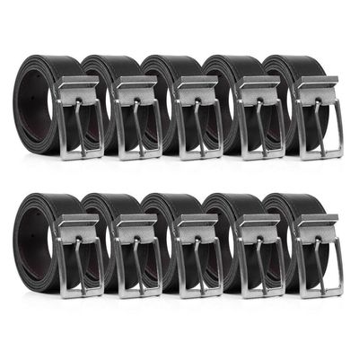 Kit Com 10 Cintos Masculino Dupla Face Estilosos