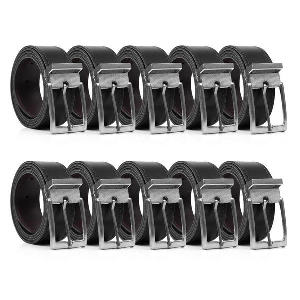 Kit Com 10 Cintos Masculino Dupla Face Estilosos