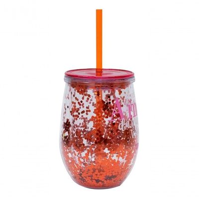 Copo Canudo Vermelho Para O Amor Da Minha Vida 350ml